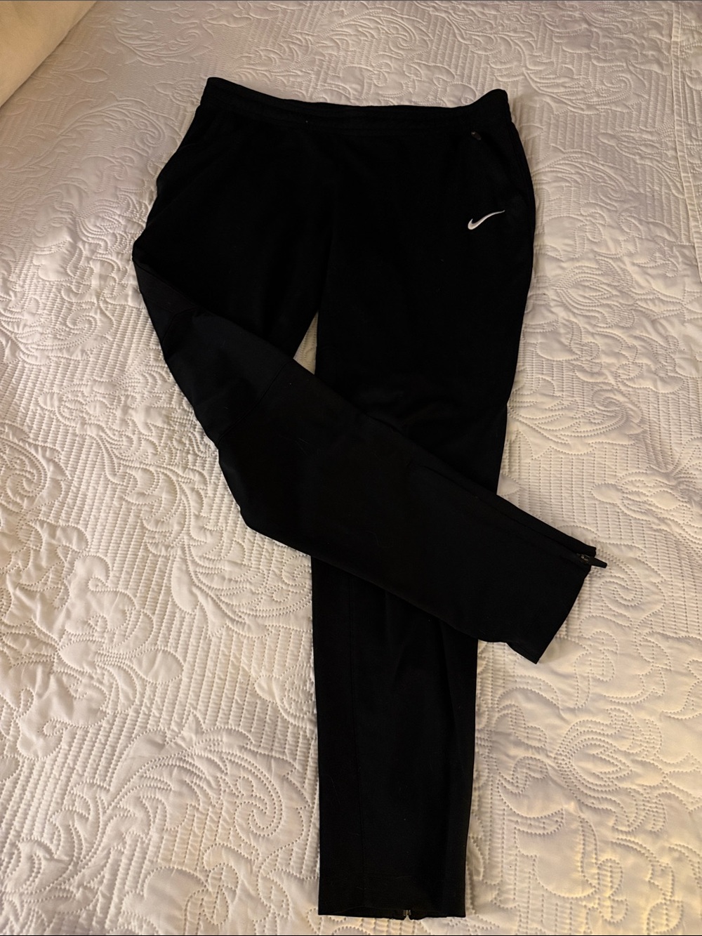 Nike womans Black Jogger Pants with White Swoosh